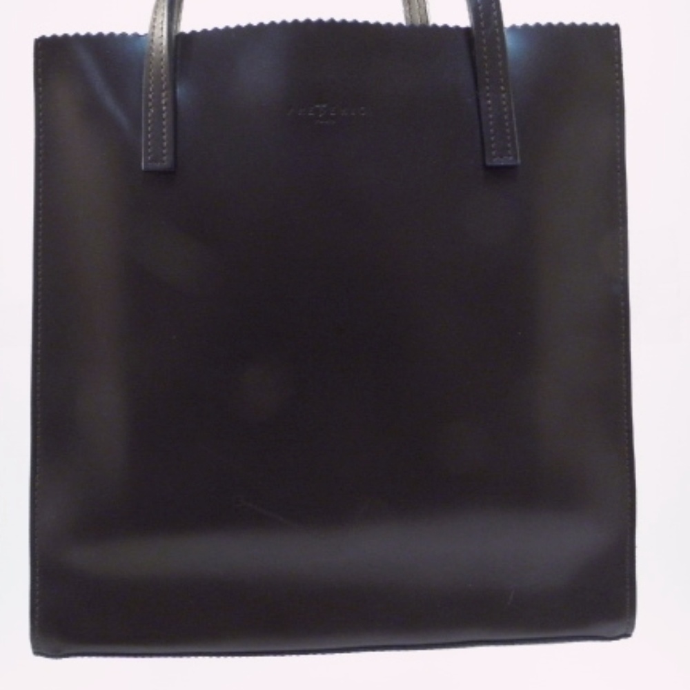 Frederic Paris Dark Brown Leather Tote